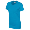 Sapphire Blue Heather - Side - Gildan Womens-Ladies Heather T-Shirt