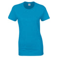 Sapphire Blue Heather - Front - Gildan Womens-Ladies Heather T-Shirt