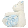 White-Blue - Side - Mumbles Hippo Plush Toy