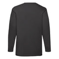 Black - Back - Fruit of the Loom Mens Valueweight Long-Sleeved T-Shirt