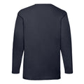 Deep Navy - Back - Fruit of the Loom Mens Valueweight Long-Sleeved T-Shirt