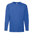 Royal Blue - Front - Fruit of the Loom Mens Valueweight Long-Sleeved T-Shirt