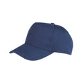 Navy - Front - Result Headwear Boston 5 Panel Polycotton Baseball Cap