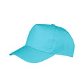 Aqua - Front - Result Headwear Boston 5 Panel Polycotton Baseball Cap