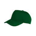 Bottle Green - Front - Result Headwear Boston 5 Panel Polycotton Baseball Cap