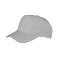 Dove Grey - Front - Result Headwear Boston 5 Panel Polycotton Baseball Cap