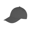 Charcoal - Front - Result Headwear Memphis 6 Panel Brushed Cotton Low Profile Baseball Cap