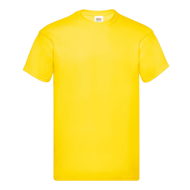 Yellow - Front - Fruit of the Loom Mens Original Heather T-Shirt