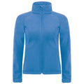 Azure - Front - B&C Womens-Ladies Hooded Soft Shell Jacket