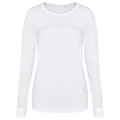 Solid White - Front - Awdis Womens-Ladies Triblend Long-Sleeved T-Shirt