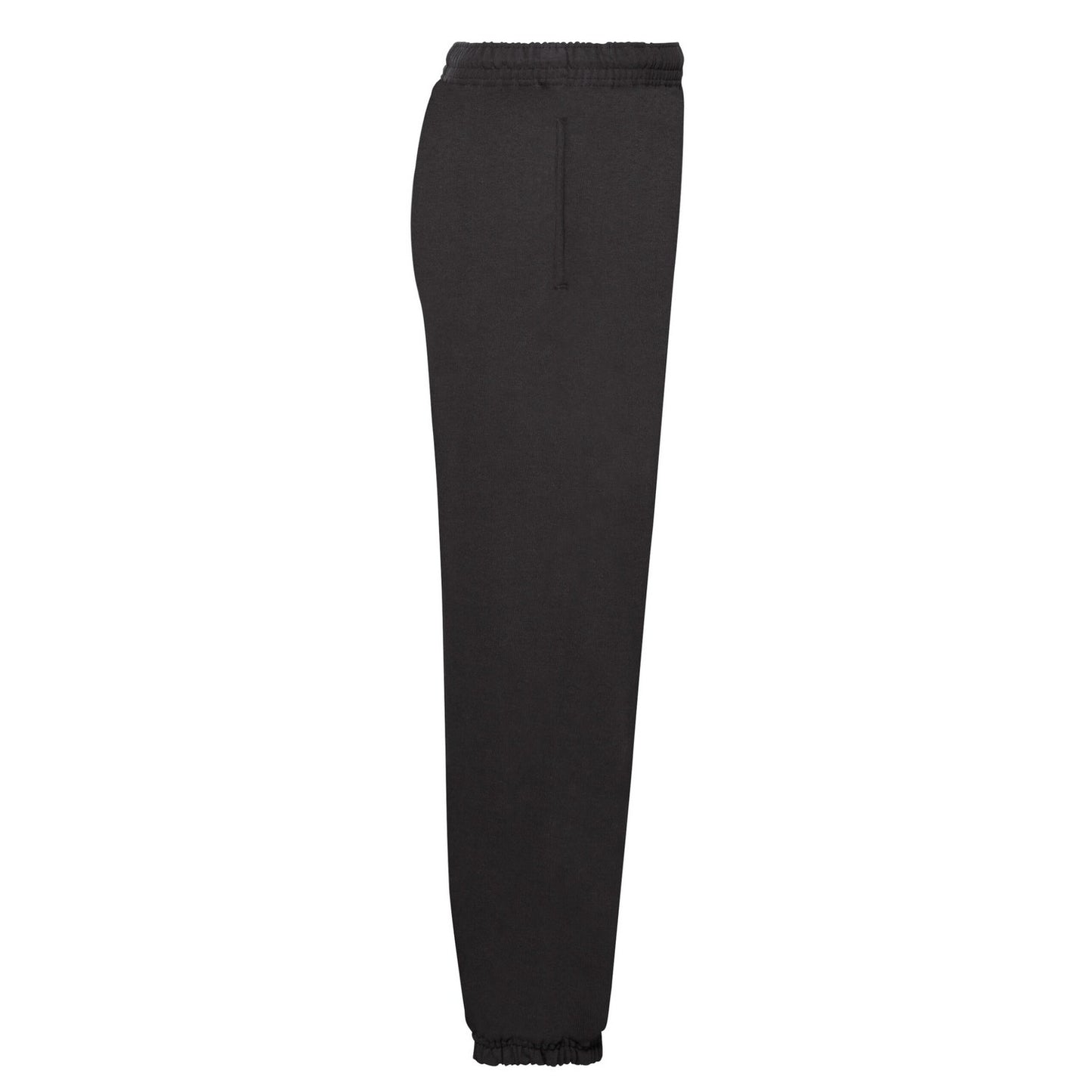 Black - Side - Fruit of the Loom Childrens-Kids Classic Elasticated Cuff Jogging Bottoms
