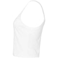 White - Side - Bella + Canvas Womens-Ladies Plain Micro-Rib Spaghetti Strap Tank Top
