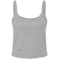 Athletic Heather - Front - Bella + Canvas Womens-Ladies Plain Micro-Rib Spaghetti Strap Tank Top