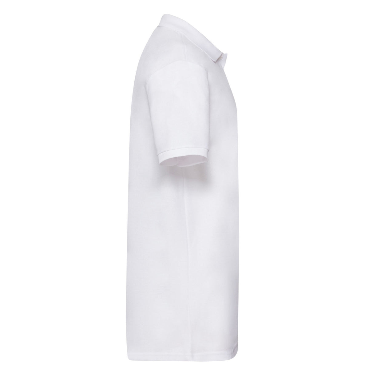 White - Side - Fruit of the Loom Mens Plain Heavyweight Polo Shirt
