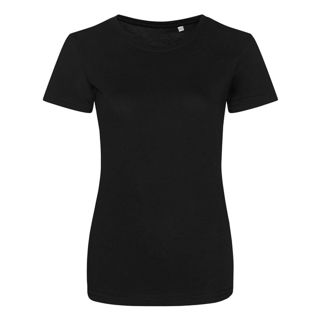Black - Front - Awdis Womens-Ladies Heather Triblend Girlie T-Shirt