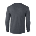 Dark Heather - Back - Gildan Unisex Adult Ultra Cotton Jersey Knit Long-Sleeved T-Shirt