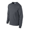 Dark Heather - Side - Gildan Unisex Adult Ultra Cotton Jersey Knit Long-Sleeved T-Shirt