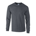 Dark Heather - Front - Gildan Unisex Adult Ultra Cotton Jersey Knit Long-Sleeved T-Shirt