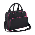 Black-Fuchsia - Front - Bagbase Childrens-Kids Dance Contrast Piping Carry Bag