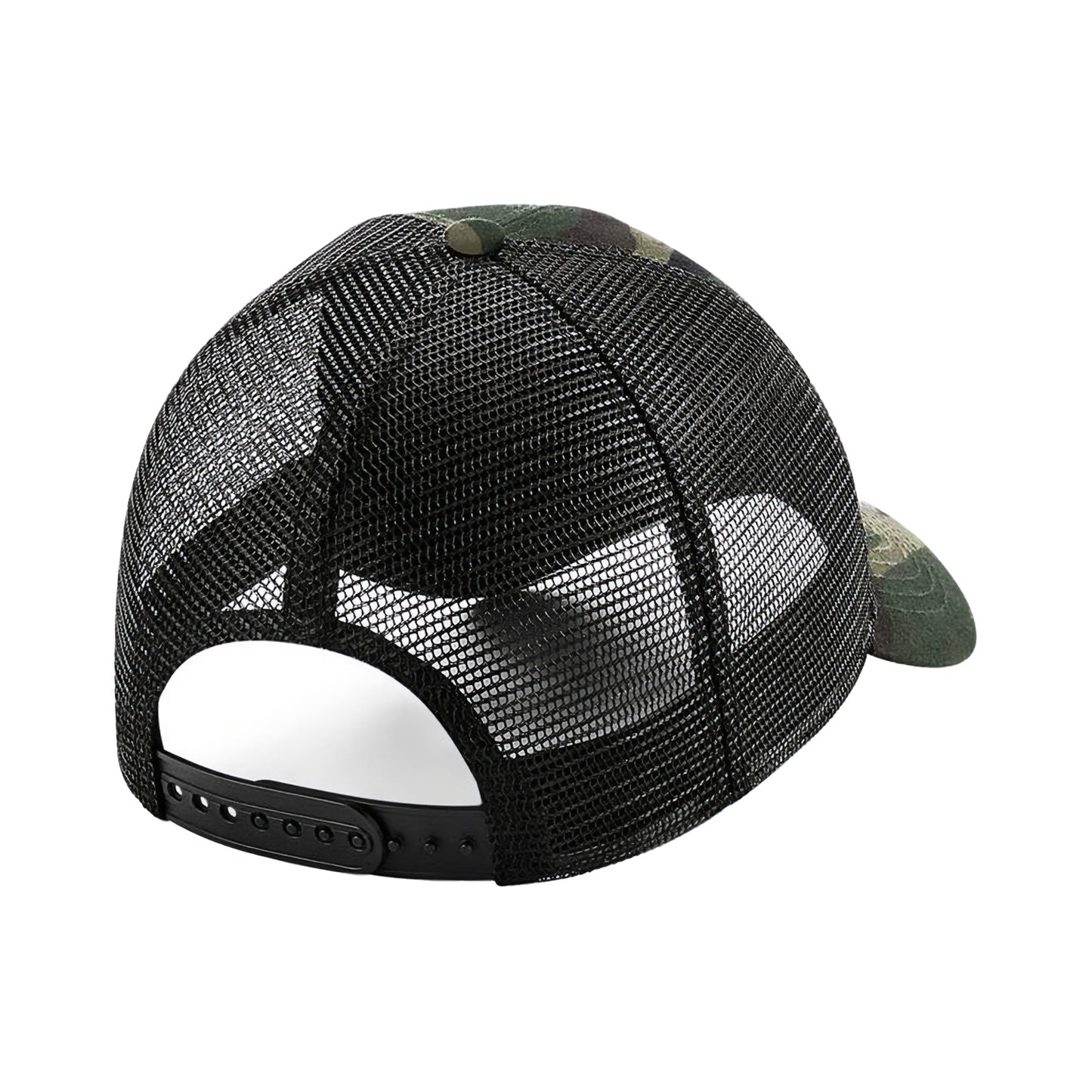 Jungle Green - Back - Beechfield Camo Snapback Trucker Cap