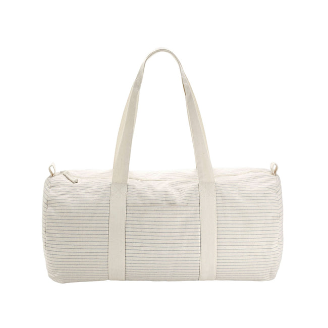 Grey - Front - Westford Mill Striped Organic Cotton Duffle Bag