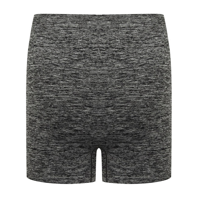 Dark Grey Marl - Back - Tombo Womens-Ladies Melange Seamless Shorts
