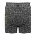 Dark Grey Marl - Back - Tombo Womens-Ladies Melange Seamless Shorts