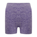 Purple Marl - Front - Tombo Womens-Ladies Melange Seamless Shorts