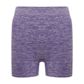 Purple Marl - Front - Tombo Womens-Ladies Melange Seamless Shorts