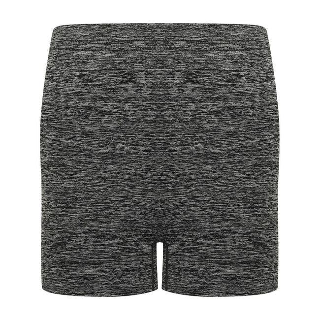 Dark Grey Marl - Front - Tombo Womens-Ladies Melange Seamless Shorts