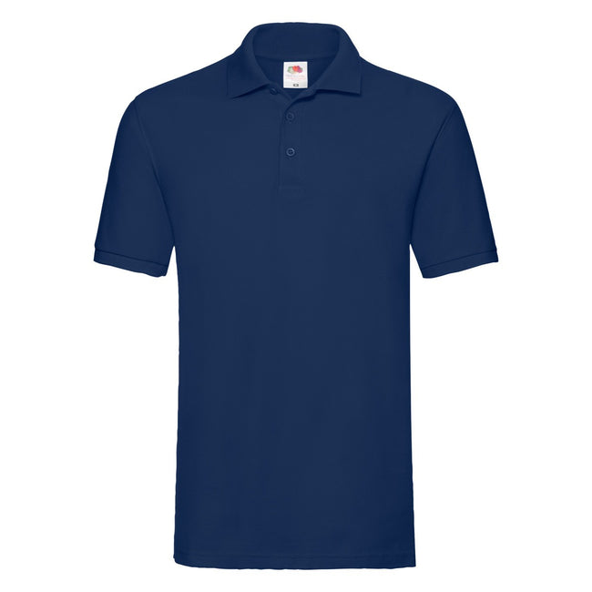 Navy - Front - Fruit of the Loom Mens Premium Pique Polo Shirt