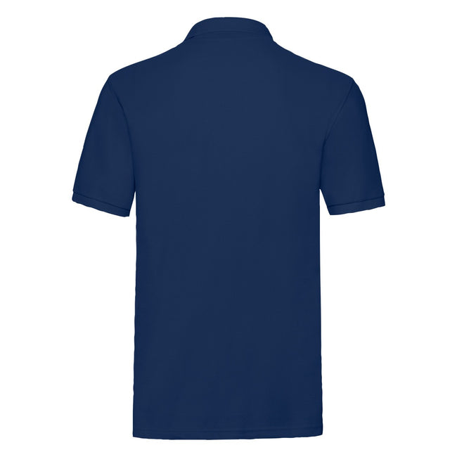 Navy - Back - Fruit of the Loom Mens Premium Pique Polo Shirt