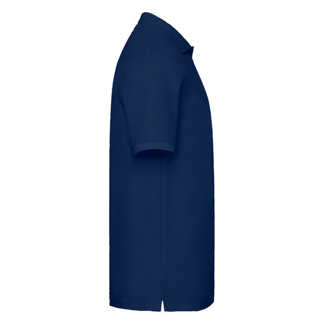 Navy - Side - Fruit of the Loom Mens Premium Pique Polo Shirt