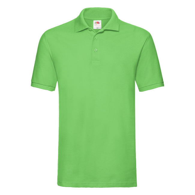 Lime - Front - Fruit of the Loom Mens Premium Pique Polo Shirt