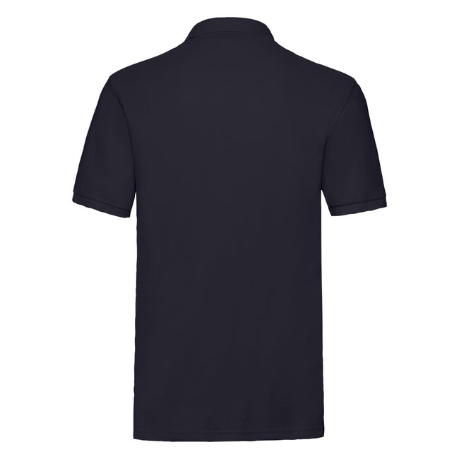 Deep Navy - Back - Fruit of the Loom Mens Premium Pique Polo Shirt