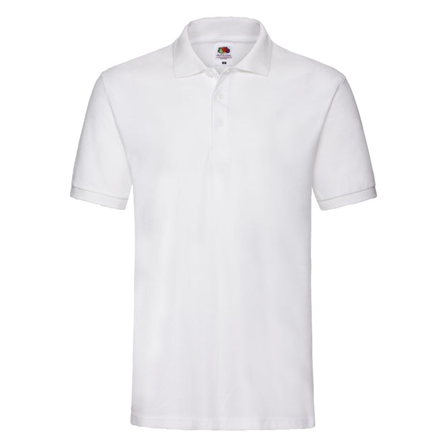 White - Front - Fruit of the Loom Mens Premium Pique Polo Shirt