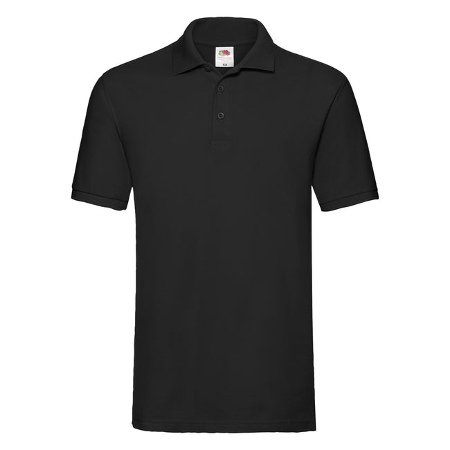 Black - Front - Fruit of the Loom Mens Premium Pique Polo Shirt