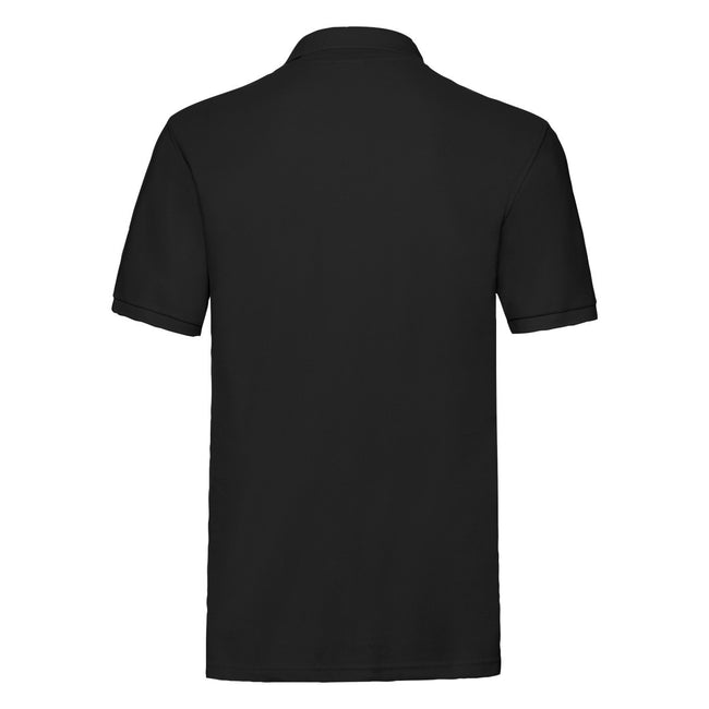 Black - Back - Fruit of the Loom Mens Premium Pique Polo Shirt