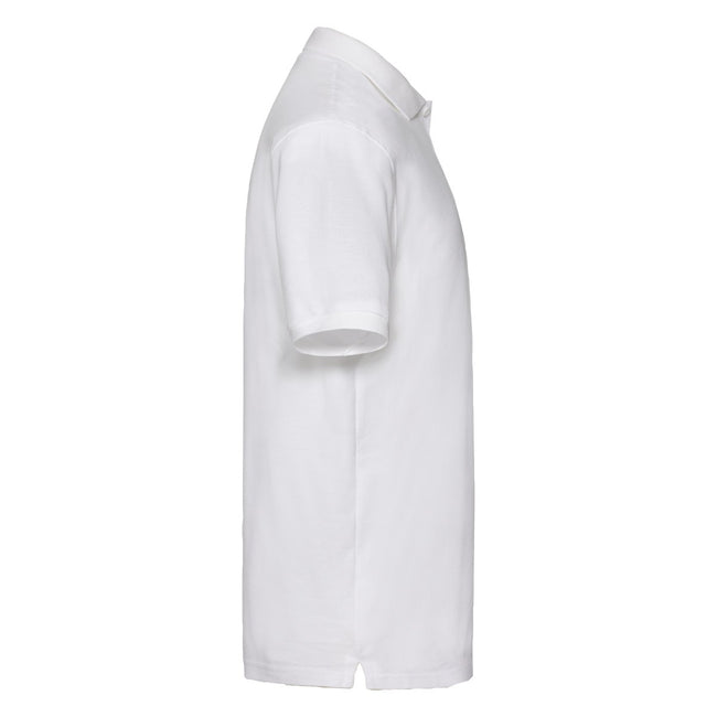 White - Side - Fruit of the Loom Mens Premium Pique Polo Shirt