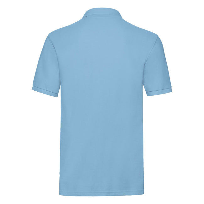 Sky Blue - Back - Fruit of the Loom Mens Premium Pique Polo Shirt