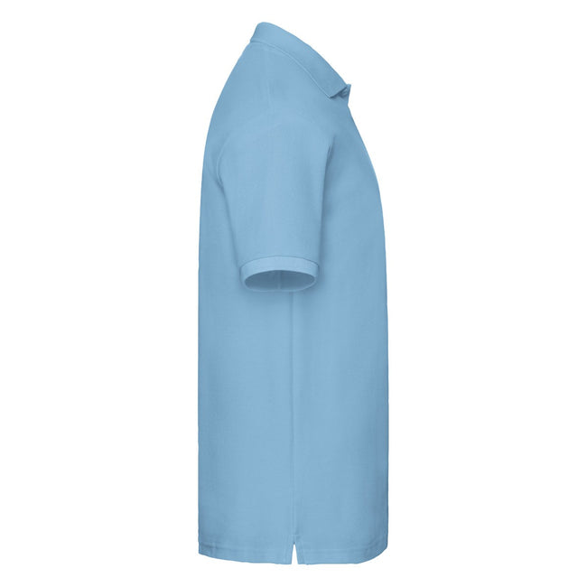 Sky Blue - Side - Fruit of the Loom Mens Premium Pique Polo Shirt
