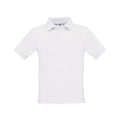 White - Front - B&C Childrens-Kids Safran Polo Shirt
