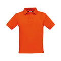 Pumpkin Orange - Front - B&C Childrens-Kids Safran Polo Shirt