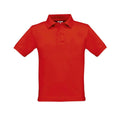 Red - Front - B&C Childrens-Kids Safran Polo Shirt
