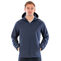 Navy - Side - Result Mens Hooded 3 Layer Recycled Soft Shell Jacket