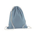 Dusty Blue - Front - Westford Mill Organic Cotton Drawstring Bag