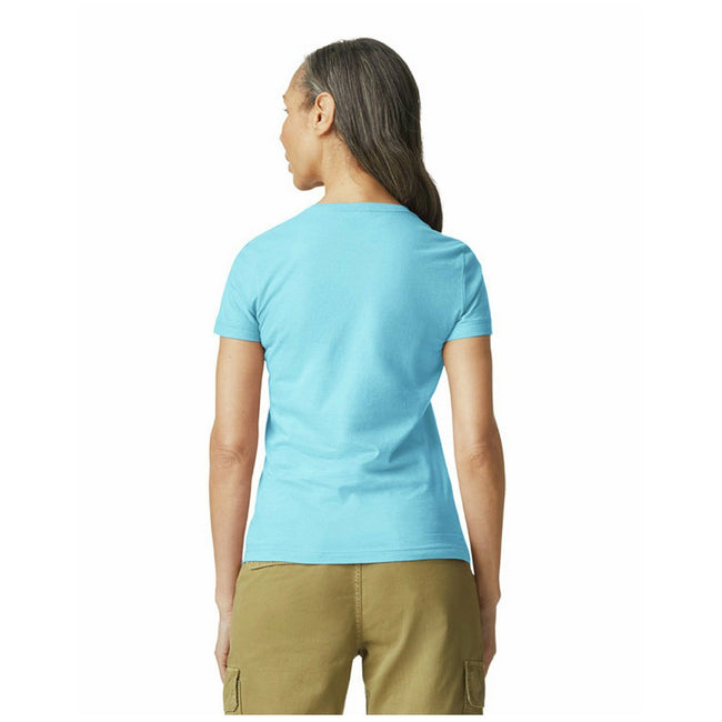 Sky - Back - Gildan Womens-Ladies Ringspun Cotton Soft Touch T-Shirt