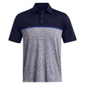 Midnight Navy-Royal Blue-Midnight Navy - Front - Under Armour Mens Playoff 3.0 Stripe Polo Shirt