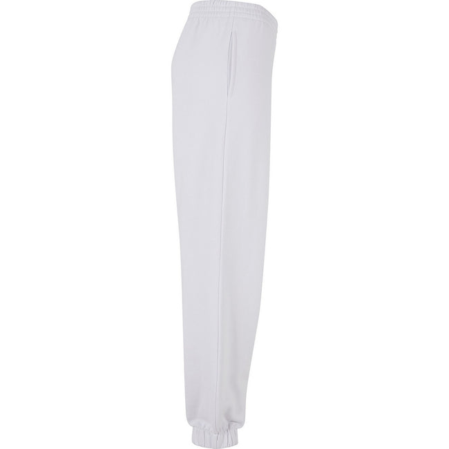 White - Side - Build Your Brand Womens-Ladies Balloon High Waist Jogging Bottoms