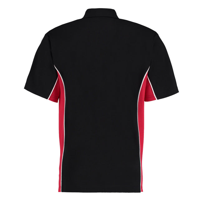 Black-Red-White - Back - GAMEGEAR Mens Track Classic Polo Shirt